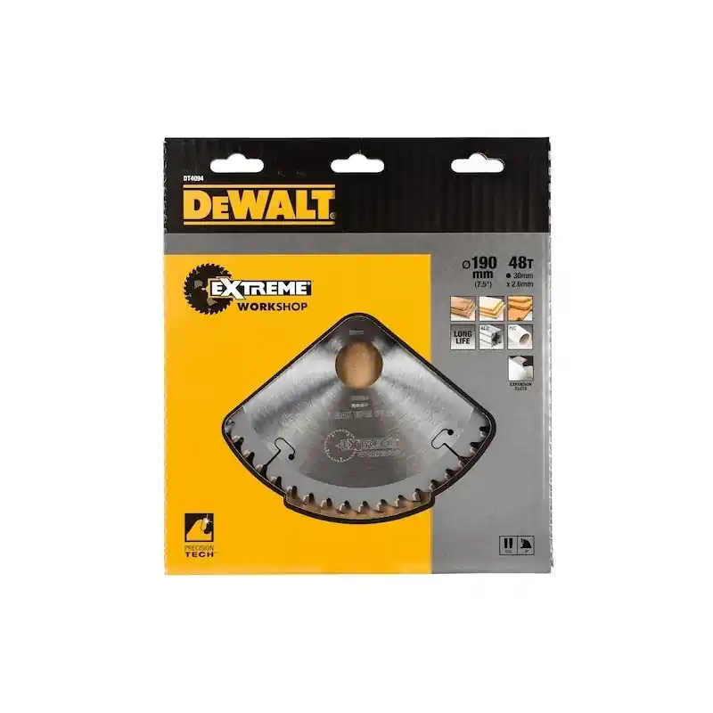 Promotion Lame de scie circulaire portative DEWALT DT4094-QZ 190x30mm 48 dents TCG/Coupe très fine