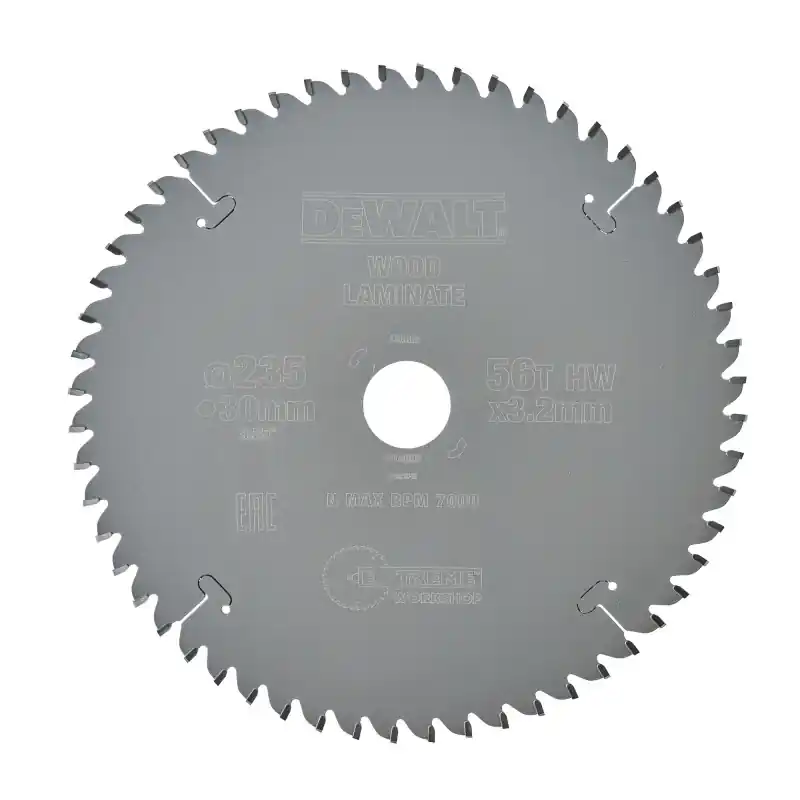 Quantité Limitée Lame de scie circulaire portative DEWALT DT4097-QZ Carbure Extreme Workshop 235x30mm 56 dents TCG/Coupe très fine