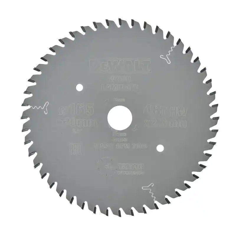 Solde Lame pour scie circulaire plongeante DEWALT DT1086-QZ Carbure Extreme 165x20mm 48 dents TCG/Coupe très fine