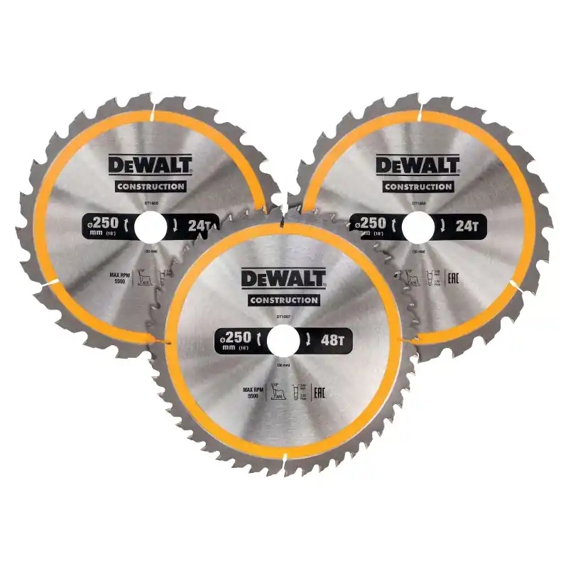Coffret plastique de 3 lames Carbure Construction DEWALT DT1963-QZ Nouvel Arrivage