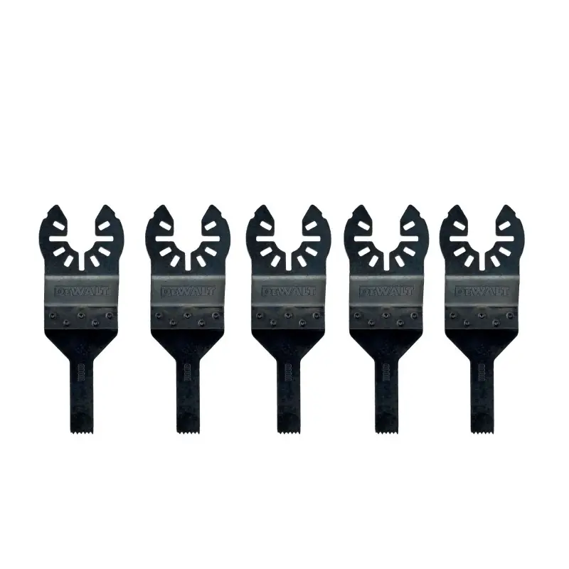 Vente Directe Jeu de 5 lames DEWALT DT20726-QZ pour multi-cutter (bois, plaque de plâtre, PVC)