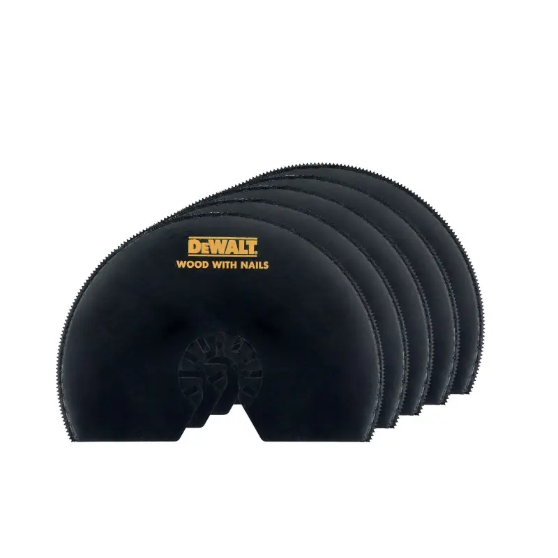 Jeu de 5 lames Ø100 mm Bim semi circulaire DEWALT DT20728-QZ pour multi-cutter Bois, PVC et plaques de plâtre Achat Immédiat