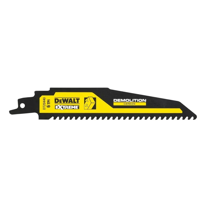 Dernier Modèle Lame de scie sabre DEWALT DT20440-QZ 152mm Carbure pour bois avec clous 6TPI
