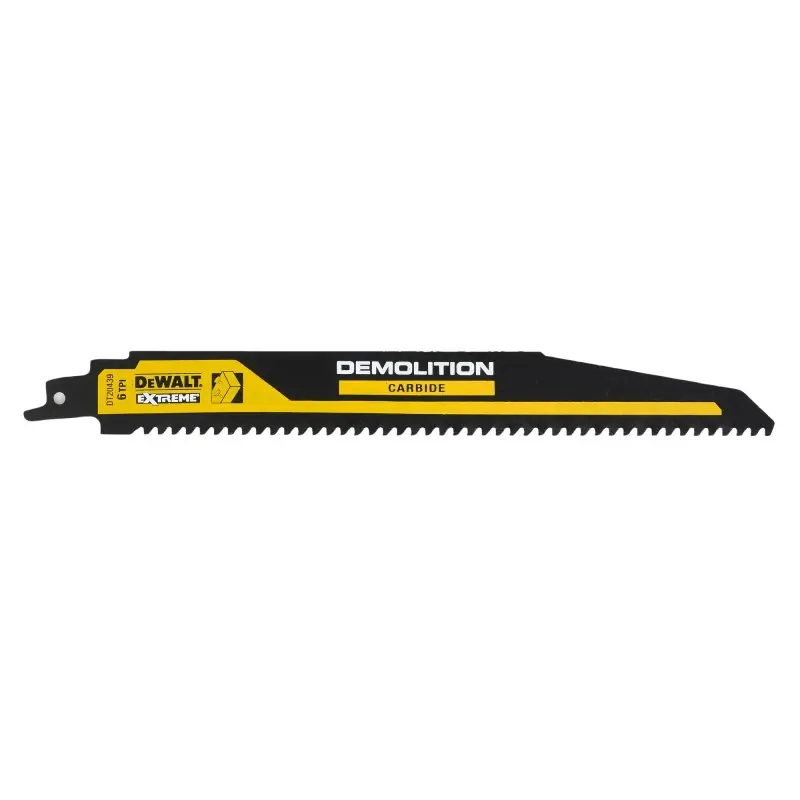Lame de scie sabre DEWALT DT20439-QZ Carbure 230mm pour le bois avec clous / 6TPI Réduction
