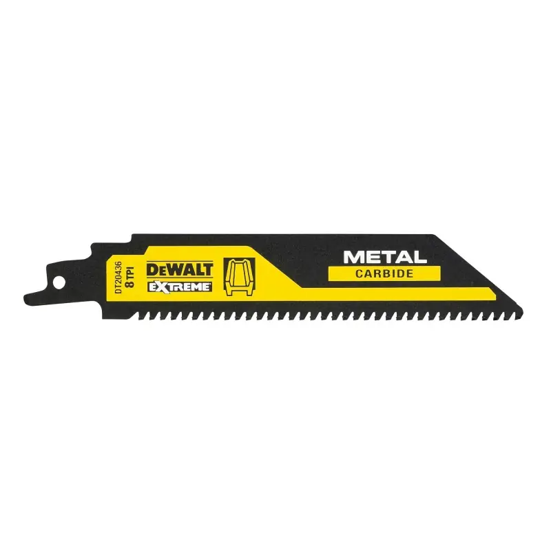 Commande En Gros Lame de scie sabre DEWALT DT20436-QZ Carbure 152mm pour le métal / 8TPI