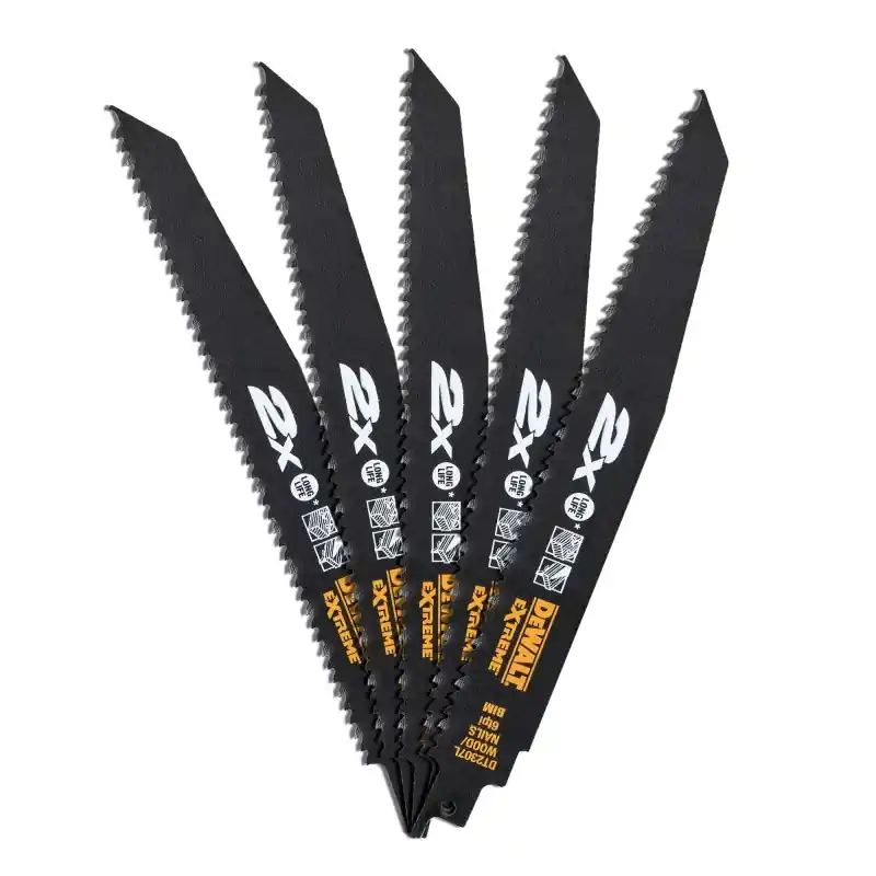 Paiement Sécurisé Lame de scie sabre DEWALT DT2307L-QZ 228mm Long Life pour bois avec clous