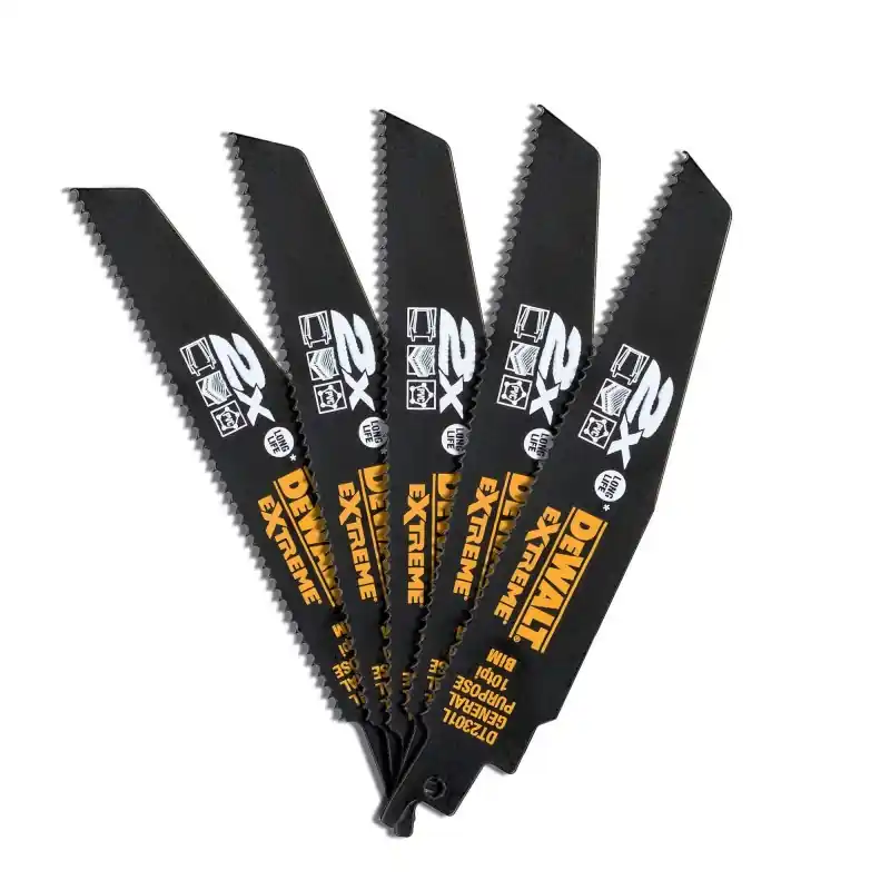 Nouvel Arrivage Lame de scie sabre DEWALT DT2301L-QZ BIM 2X Long Life pour la coupe du bois et métal 152mm