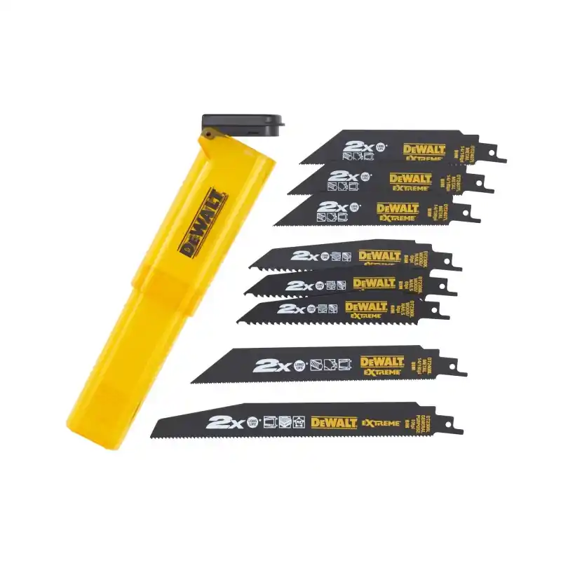Offre Exclusive Coffret de 8 lames pour scie sabres DEWALT DT2443L-QZ Boite de rangement incluse