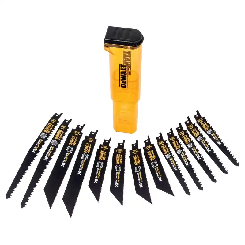 Commander Vite Coffret de 13 lames de scie sabre DEWALT DT99550-QZ pour la coupe du bois et du métal 152-230mm