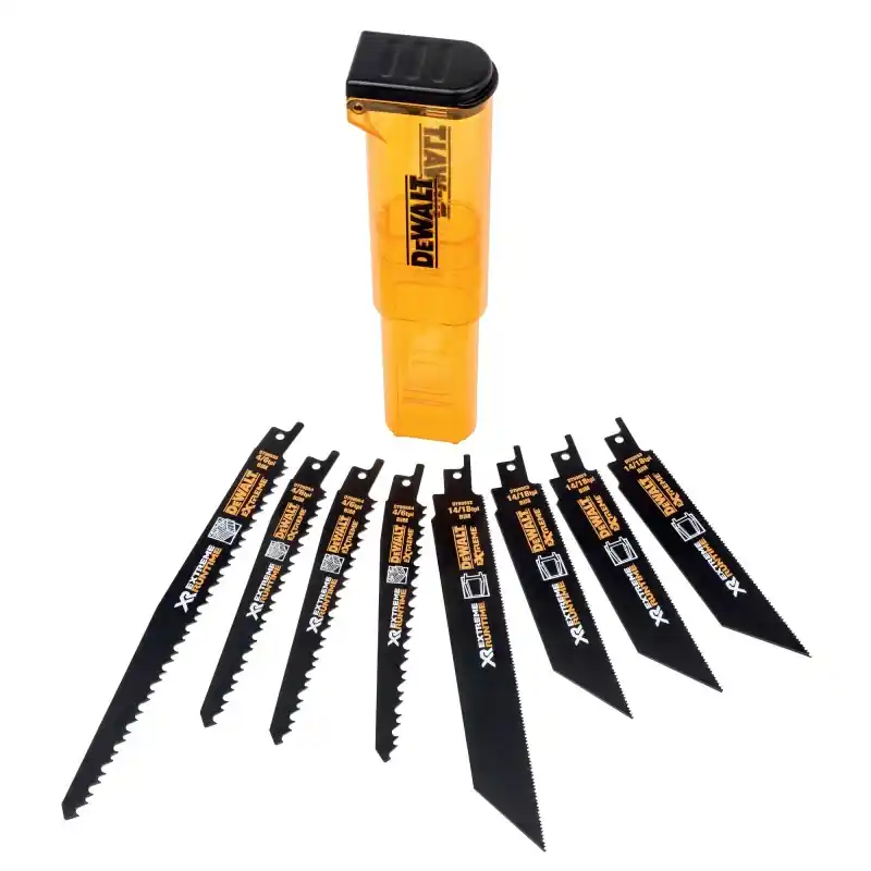 Coffret de 8 lames de scie sabre DEWALT DT99551-QZ pour la coupe du bois et du métal 152-230mm Vente Flash