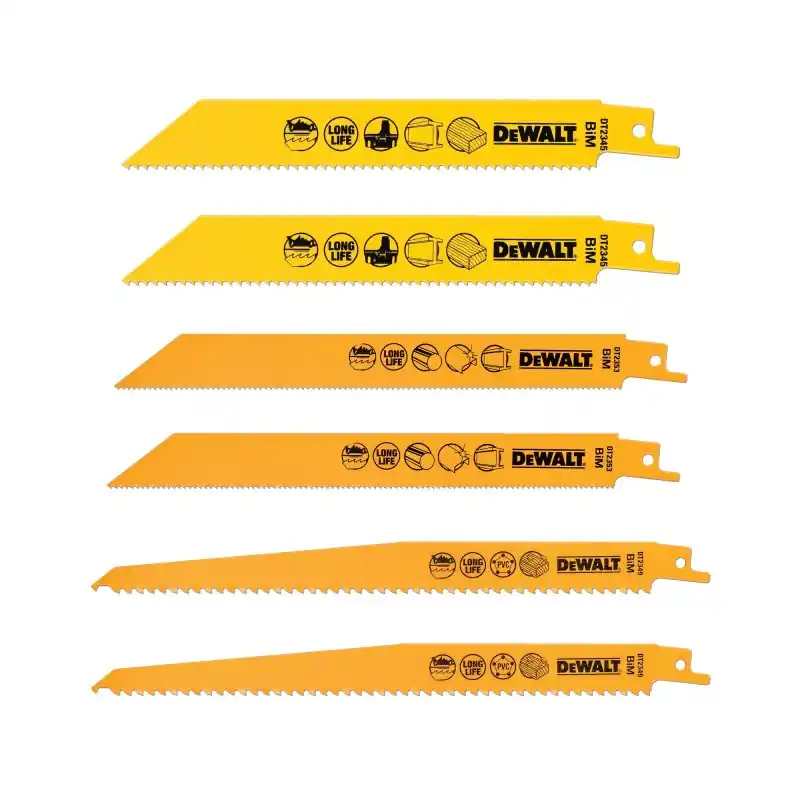 Coffret de 6 lames pour scie sabre DEWALT DT2444-QZ – Durabilité et Performance Commander Maintenant