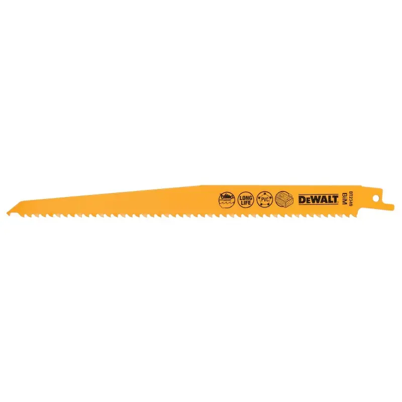 Prix Réduit Lame de scie sabre DEWALT DT2349-QZ Plungepoint Coupe rapide bois avec clous 228mm