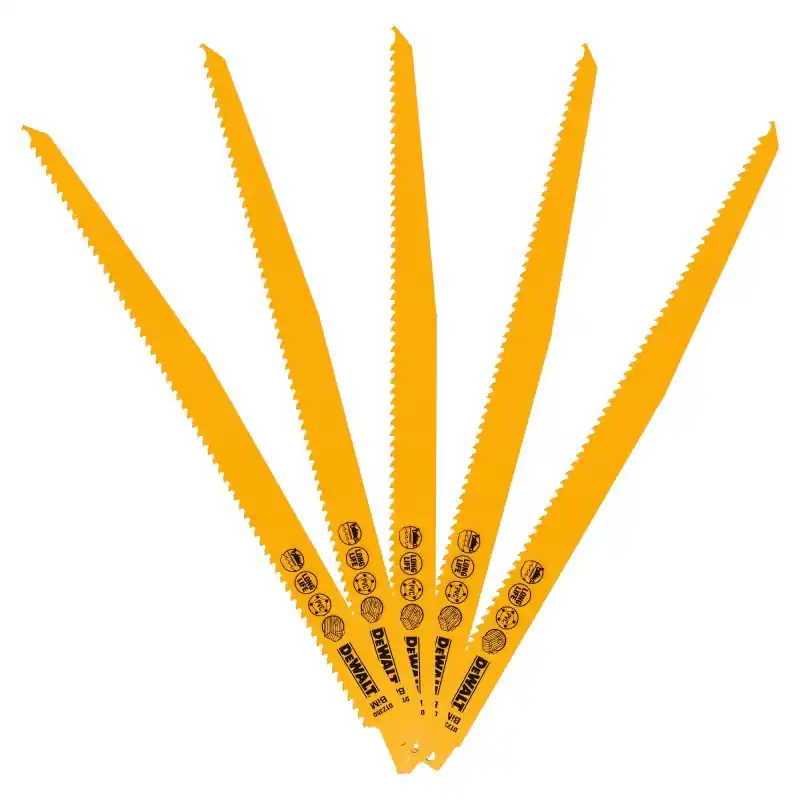 Lame de scie sabre DEWALT DT2350-QZ Plungepoint Coupe rapide bois avec clous 228mm Offre Du Jour