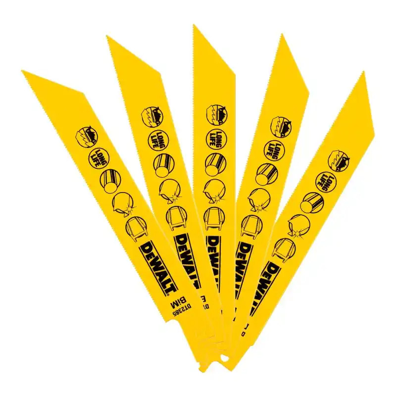 Lame de scie sabre BIM DEWALT DT2385-QZ Coupe fine métal 152mm Nouveauté