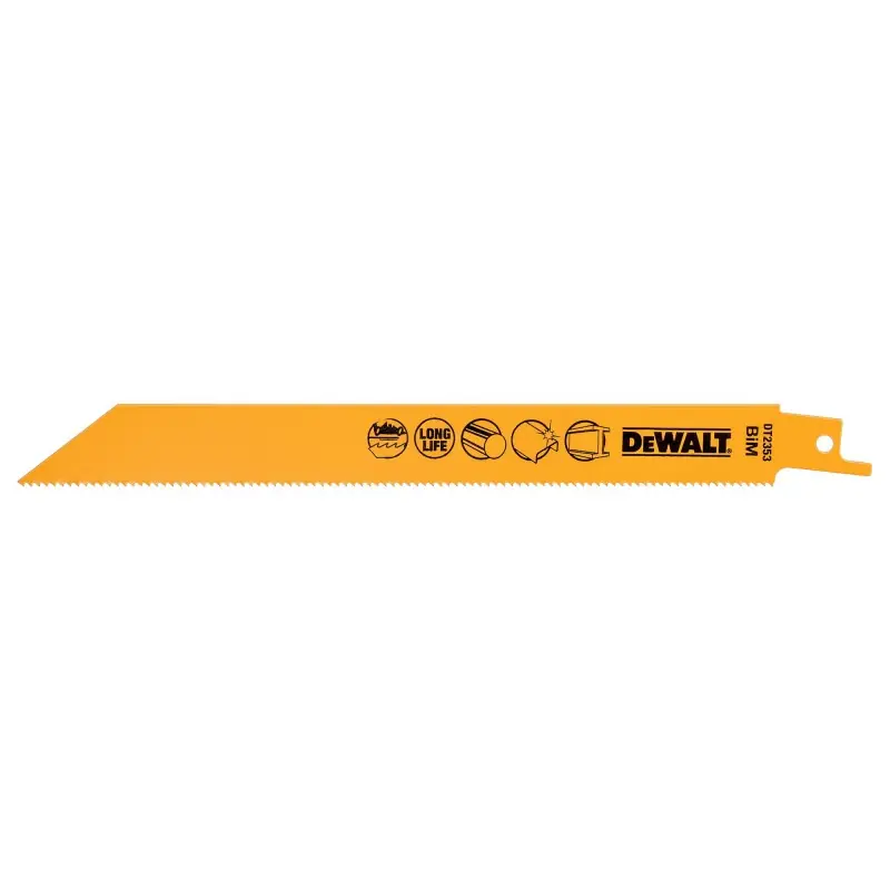 Paiement Sécurisé Lame de scie sabre BIM DEWALT DT2353-QZ Coupe rapide métal 203mm 18 TPI