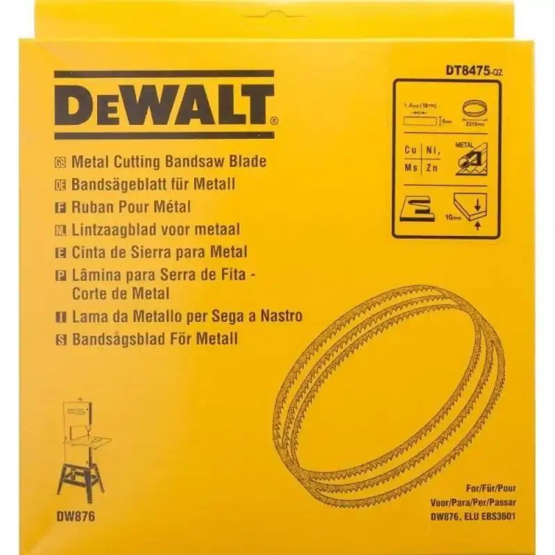 Achetez Aujourd&rsquo;hui Lame 2215mm DEWALT DT8475-QZ pour scie à ruban DW876 métal faible épaisseur