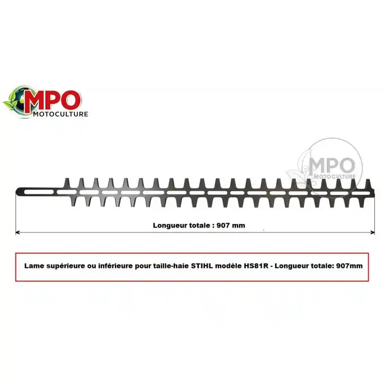 Prix Promo Lame supérieure ou inférieure pour taille-haie STIHL HS81R - 4237-710-6054