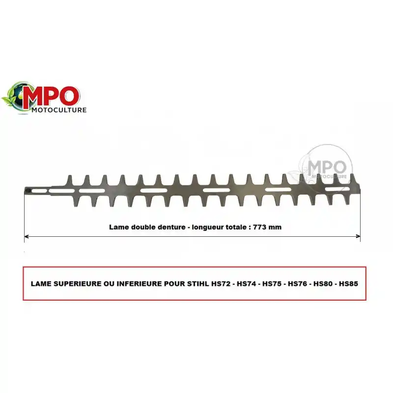 Offre Spéciale Lame superieur ou inférieur pour taille haie Stihl HS72, HS74, HS75, HS76, HS80, HS85