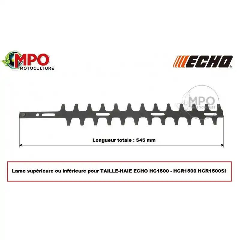 Quantité Limitée Lame supérieure ou inférieure pour taille haie ECHO HC1500 / HCR1500