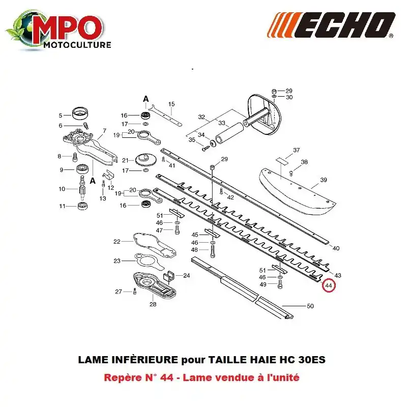 Bon Marché Lame pour taille haie Echo HC 30ES "ORIGINE" X411000254
