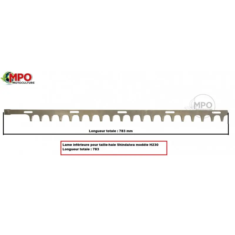 Lame inférieure Origine pour taille-haie Shindaiwa HT230 – 783 mm Acheter En Ligne