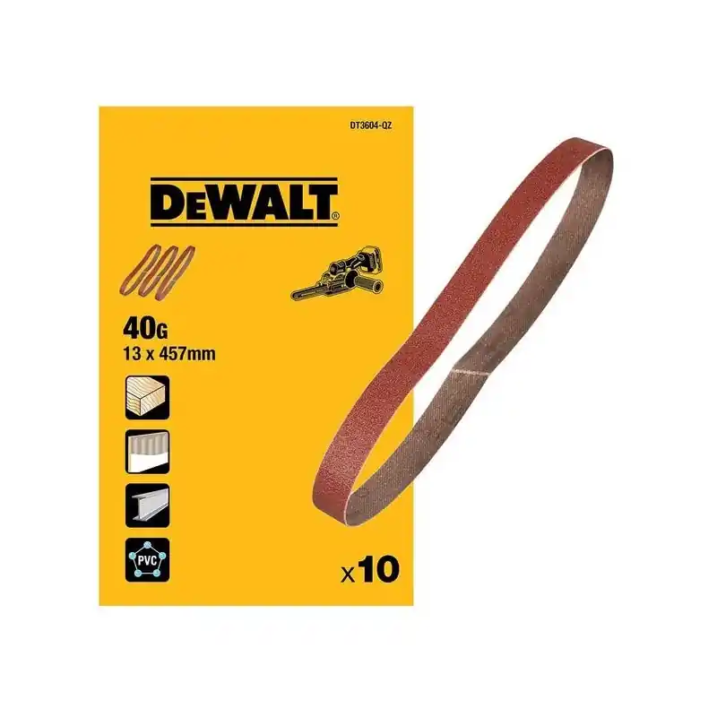 Lime abrasive DEWALT DT3604-QZ 13 x 457 mm Grain 40 – Pack de 10 Prix Choc