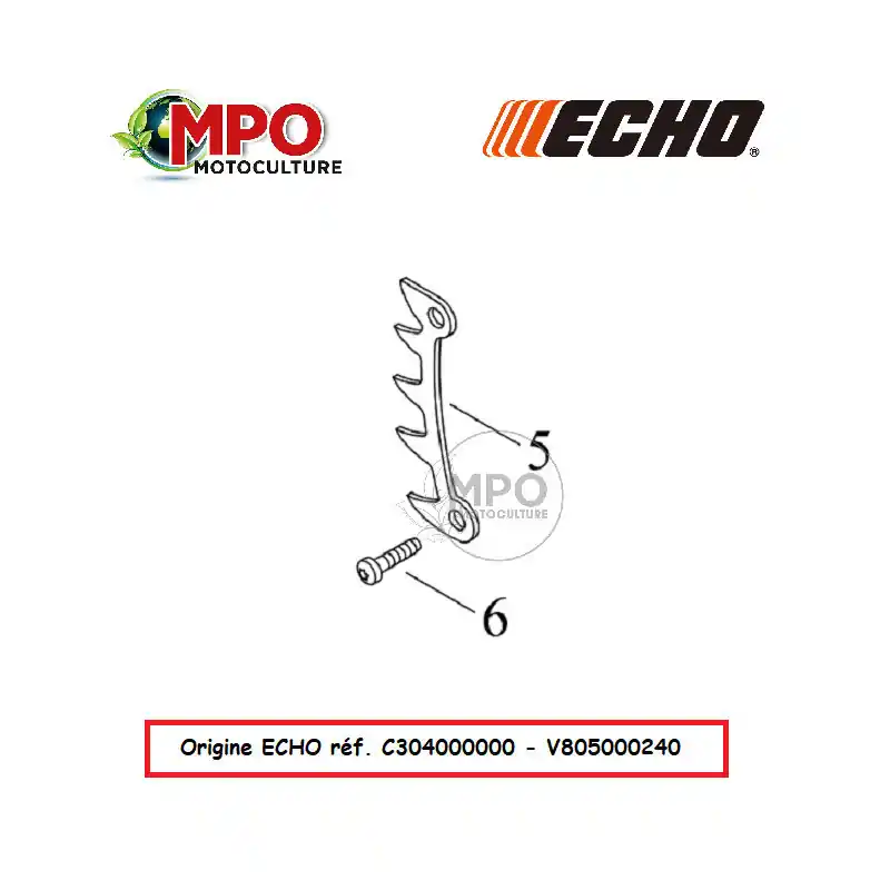 Prix Cassé Griffe origine + vis de fixation pour élagueuse ECHO CS 2511 TES et DCS 2500