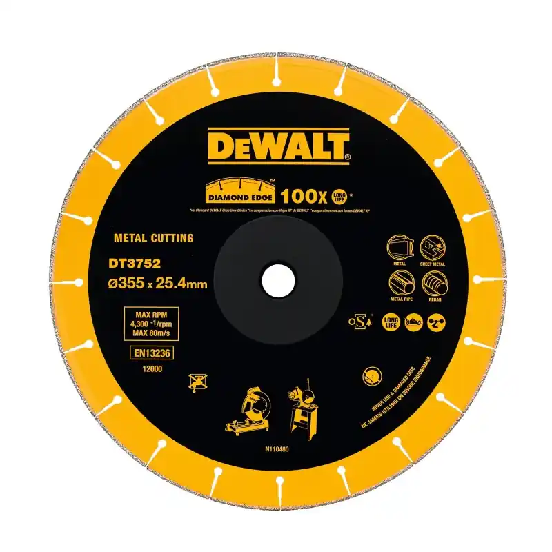 Super Prix Disque diamant à tronçonner le métal DEWALT DT3752-QZ Extreme pour tronçonneuse
