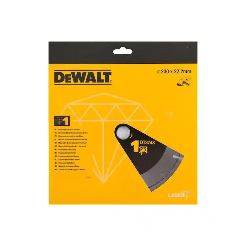 Prix Réduit Disque laser DEWALT DT3743-XJ 230×22.2mm pour matériaux de construction/béton