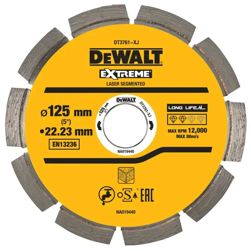 Achetez Aujourd&rsquo;hui Disque laser DEWALT DT3761-XJ 125×22.2mm pour béton dur/granités