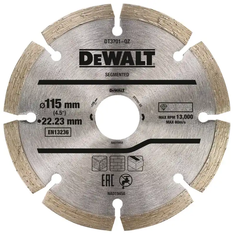 Disque fritté segmenté DEWALT DT3701-QZ pour béton 115×22.2mm Dernière Chance