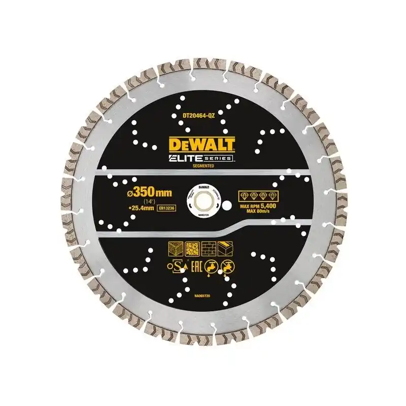 Commander Maintenant Disque béton DEWALT DT20464-QZ Diamant Généraliste 355×25.4mm