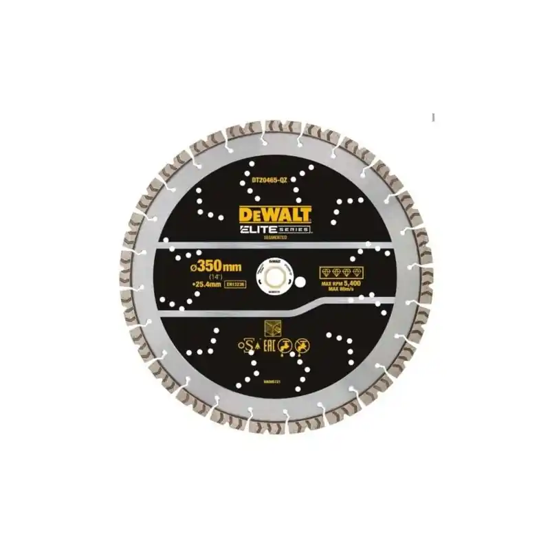Disque béton dense DEWALT DT20465-QZ 355×25.4mm Coupe précise et durable Top Vente
