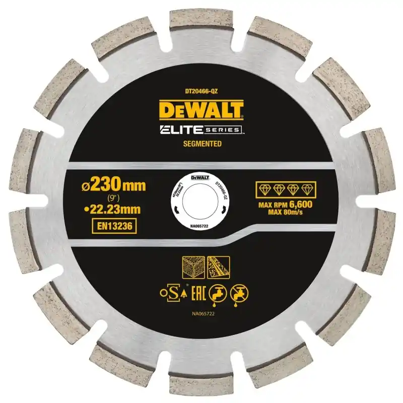 Disque béton asphalte DEWALT DT20466-QZ 230×22.23mm Diamant Haute Performance Populaire