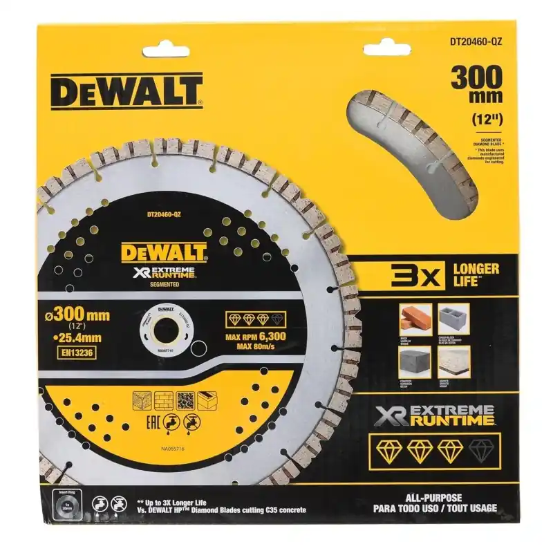 Haute Qualité Disque béton DEWALT DT20460-QZ 305×22.23mm Diamant Généraliste