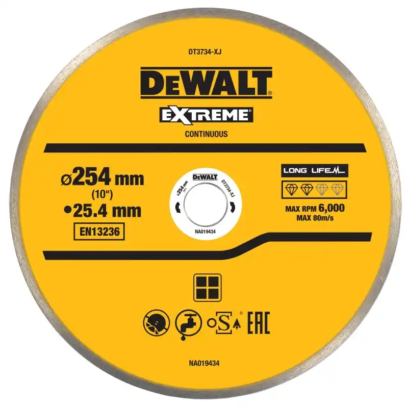 Lame pour porcelaine et pierre DEWALT DT3734-XJ 250×25.4mm Expédition Rapide