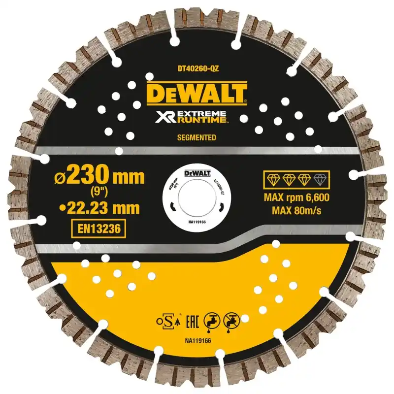 Livraison Express Disque Extreme Runtime DEWALT DT40260-QZ pour le béton 230 x 22.2mm