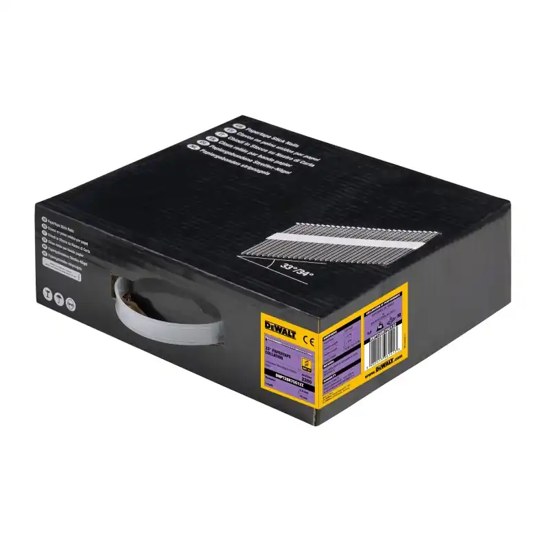 Must-Have Pointes en bande papier 33° crantées électro-zinguées 2.8x75mm DEWALT