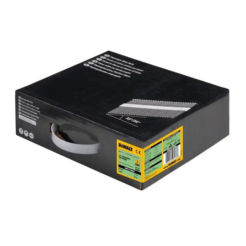 Pointes en bande papier DEWALT DNPT31R90Z 33° crantées 3.1x90mm Certifié