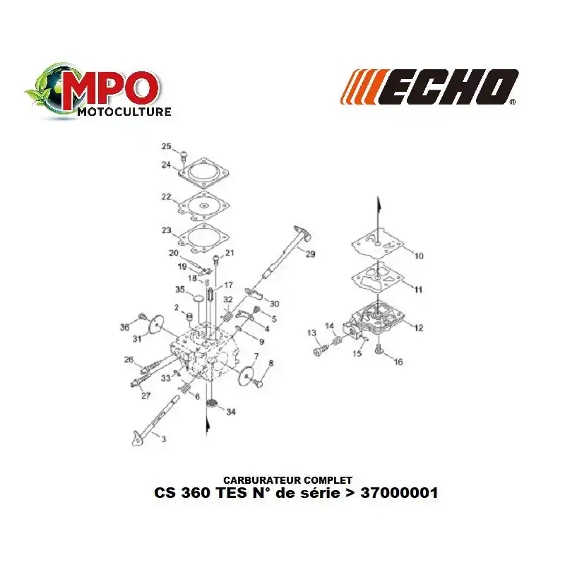 Nouvel Arrivage Carburateur complet ECHO CS 360TES – CS 362TES « ORIGINE » A021004210