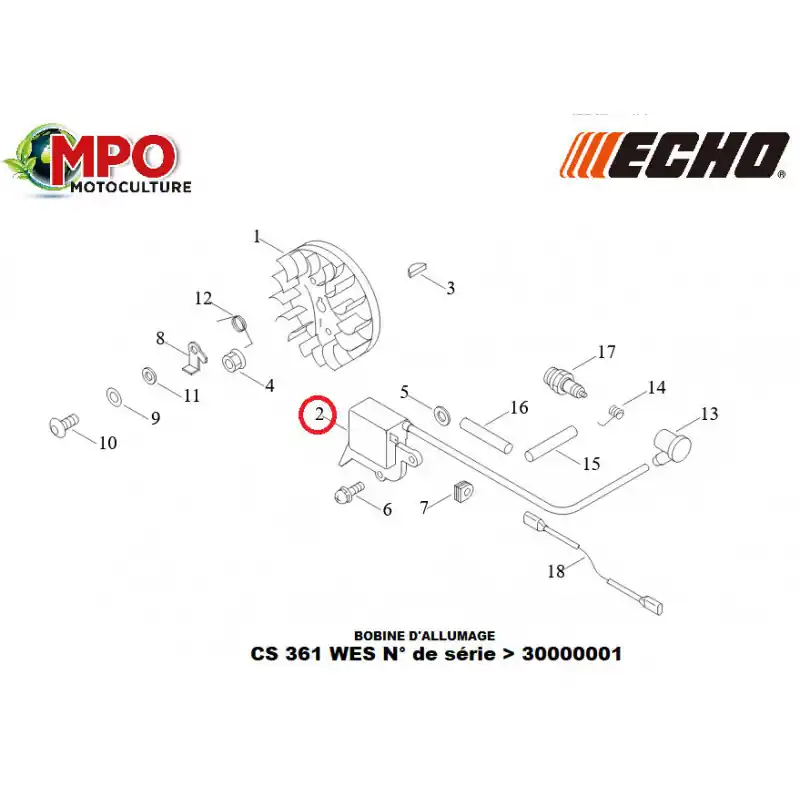 Must-Have Bobine d‘allumage ECHO pour CS 361WES « ORIGINE » P021048610
