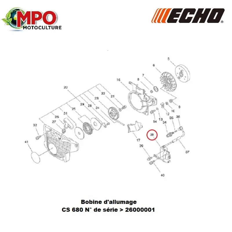 Remise Bobine d‘allumage ECHO pour CS 680 « ORIGINE » 15660132632
