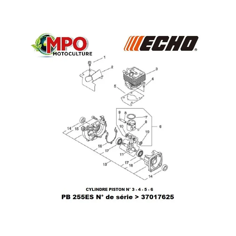 Meilleur Choix Cylindre piston ECHO pour PB 255ES « ORIGINE »
