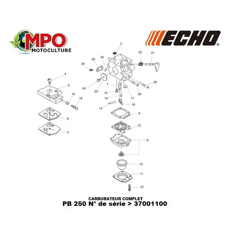 Expédié Aujourd&rsquo;hui Carburateur complet ECHO PB 250 / ES 250ES « ORIGINE » A21001882
