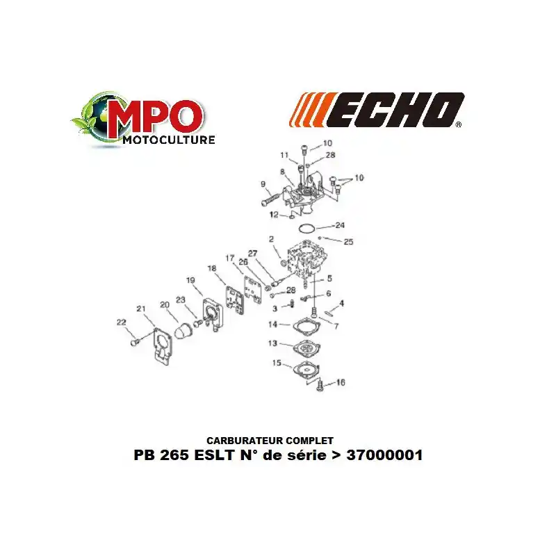 Prix Bas Carburateur complet ECHO PB 265ESLT « ORIGINE » A21005030