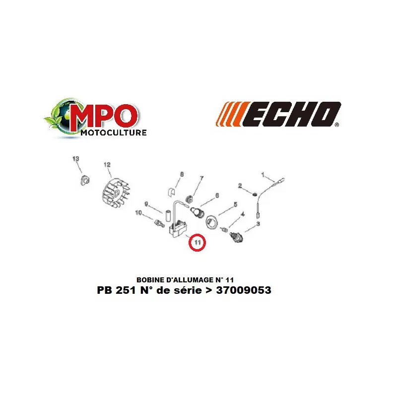 Solde Bobine d‘allumage ECHO pour PB 251 / PB 265ESLT « ORIGINE »