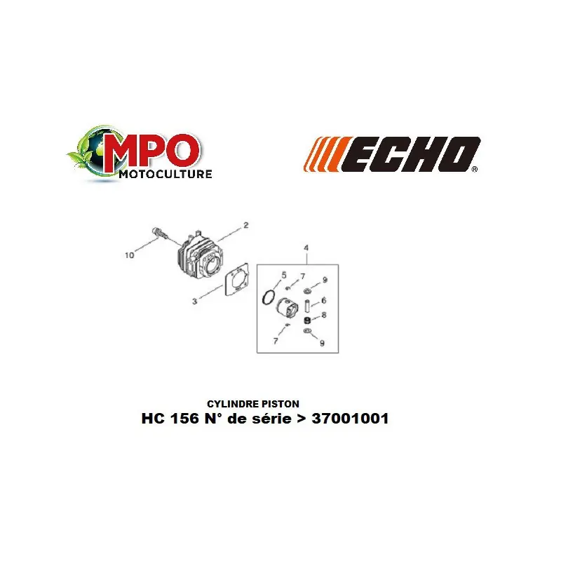 Seulement Aujourd&rsquo;hui Cylindre piston ECHO pour HC 156 / HCR 1501 « ORIGINE »