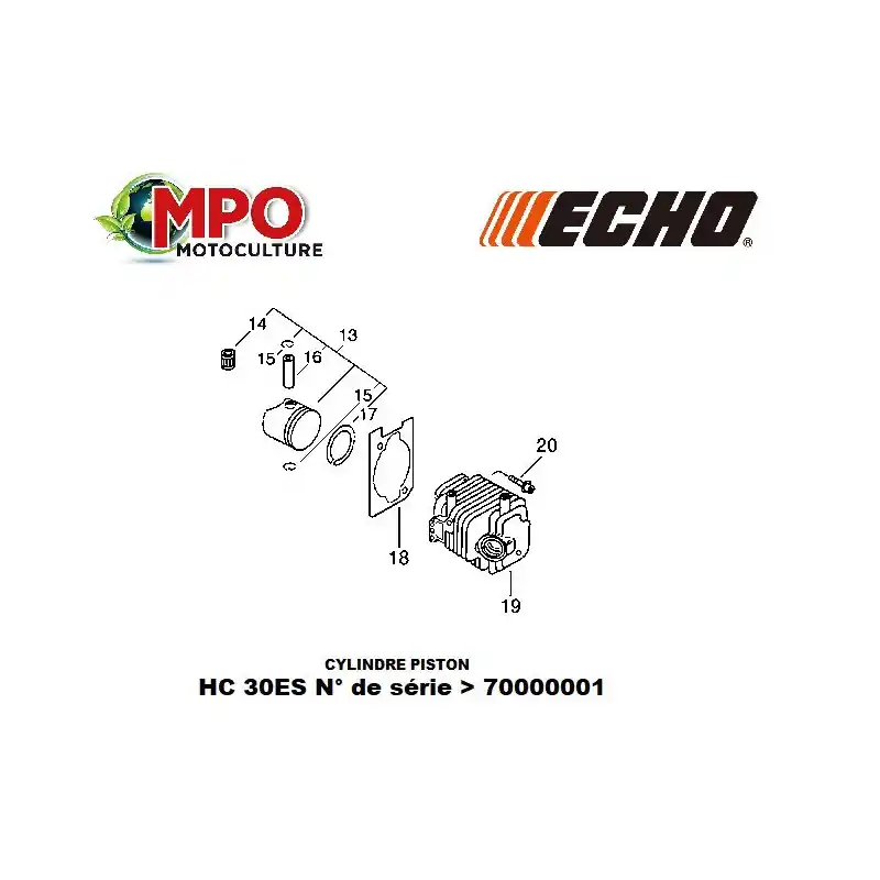 Offre Du Jour Cylindre piston ECHO pour HC 30ES "ORIGINE"