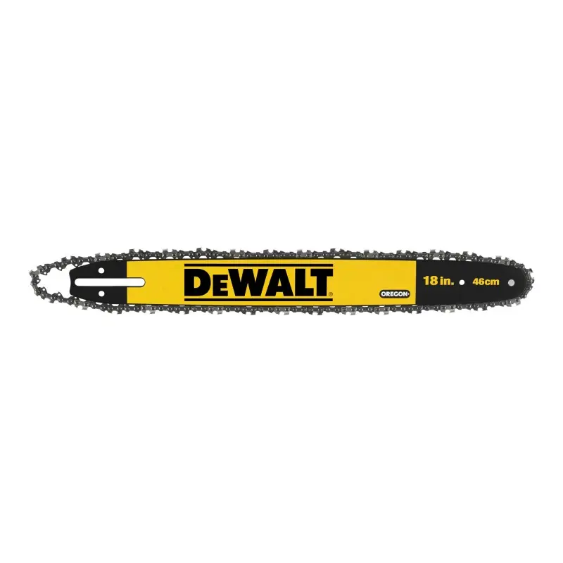 Promotion Saisonnière Guide avec chaîne DEWALT DT20661-QZ 46cm pour tronçonneuse