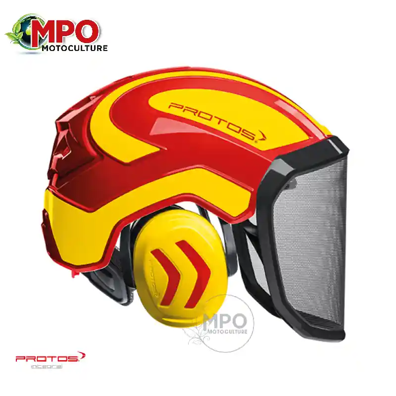 Petit Prix Casque Forestier PROTOS® INTÉGRAL FOREST ROUGE/JAUNE